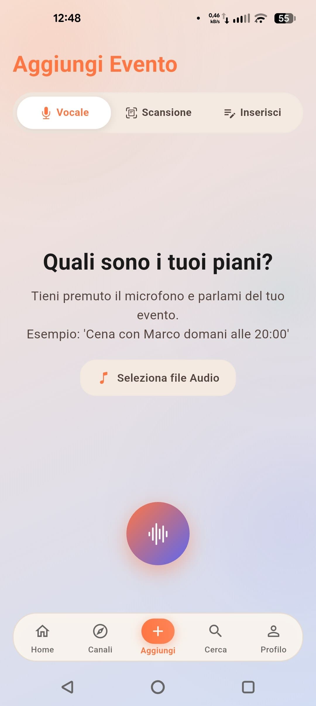 Aggiunta di Eventi 4